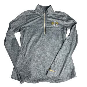 Nike NFL Team Apparel Super Bowl 50 Half Zip Pullover Gray Dri-Fit Women's sz S